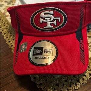 NFL Red and Gray Visor with Holographic NFL Tag